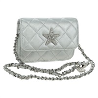 シャネル CHANEL ショルダーバッグ マトラッセ チェーン ラムスキン シルバー レディース BSZ556M