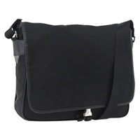 プラダ PRADA ショルダーバッグ ナイロン ブラック シルバー レディース 174052A