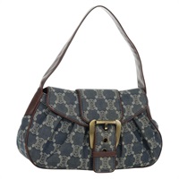 セリーヌ CELINE ショルダーバッグ パリマカダムキャンバス ブルー レディース 170557V