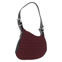 フェンディ FENDI ショルダーバッグ ズッキーノキャンバス レッド シルバー レディース 174322V