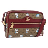 グッチ GUCCI ショルダーバッグ マイクロGGスプリーム ドラえもん Fujiko-Proコラボ PVC ベージュ ゴールド 647784 レディース 167167SM
