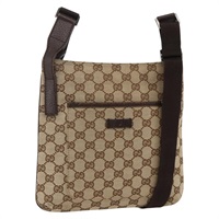 グッチ GUCCI ショルダーバッグ GGキャンバス ベージュ シルバー 122793 レディース 174336A