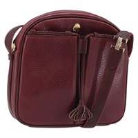 カルティエ CARTIER ショルダーバッグ レザー ボルドー ゴールド レディース 166784A