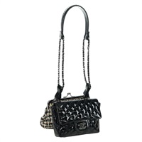 シャネル CHANEL ショルダーバッグ マトラッセ チェーン ツイード パテントレザー マルチカラー ブラック レディース BSZ707SAM