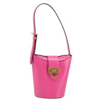 サルヴァトーレフェラガモ Salvatore Ferragamo ショルダーバッグ ガンチーニ レザー ピンク ゴールド レディース ARZ836A