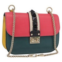 ヴァレンティノ VALENTINO ショルダーバッグ チェーン レザー ピンク ゴールド レディース BA11949A