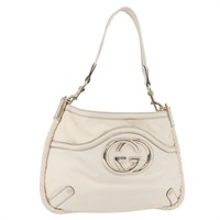 グッチ GUCCI ショルダーバッグ レザー ホワイト ゴールド 167734 レディース BAZ007A