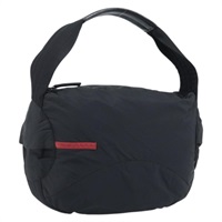 プラダ PRADA ショルダーバッグ スポーツ ナイロン ブラック シルバー レディース BAZ071A