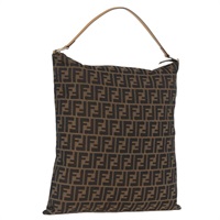 フェンディ FENDI ショルダーバッグ ズッカキャンバス ブラウン ブラック レディース BAZ110A