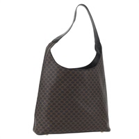 セリーヌ CELINE ショルダーバッグ マカダムキャンバス PVCレザー ブラック ゴールド レディース BAZ159A