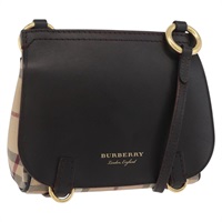 バーバリー BURBERRY ショルダーバッグ ノバチェック PVCレザー ベージュ ゴールド レディース BAZ655A