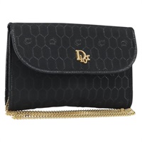 クリスチャンディオール Christian Dior ショルダーバッグ ハニカムキャンバス チェーン ベージュ ゴールド レディース ka3601A