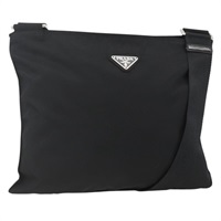 プラダ PRADA ショルダーバッグ ナイロン ブラック シルバー レディース SW2224A