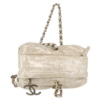 シャネル CHANEL ショルダーバッグ マトラッセ チェーン レザー シャンパンゴールド レディース YKZ577A