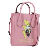 グッチ GUCCI トートバッグ ばなにゃ ミニ レザー 2way ピンク ゴールド 671623 レディース AMZ535M