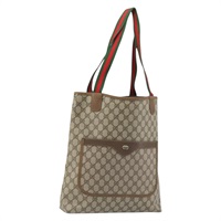 グッチ GUCCI トートバッグ GGスプリーム ウェブシェリーライン PVC ベージュ 39 02 003 レディース ep13955A