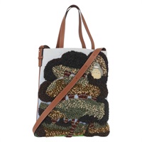 ロエベ LOEWE トートバッグ LOEWE × Studio Ghibli となりのトトロ キャンバス 2way ブラウン シルバー レディース 167153SM