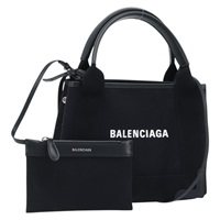 バレンシアガ BALENCIAGA カバ XS トートバッグ キャンバス 2way ブラック シルバー 390346 レディース SW2262SAM