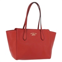 グッチ GUCCI スウィング トートバッグ レザー レッド ゴールド 354408 レディース BA11880A