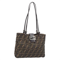 フェンディ FENDI トートバッグ ズッカキャンバス ブラウン ブラック レディース BAZ212A