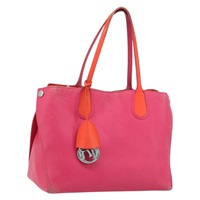 クリスチャンディオール Christian Dior トートバッグ レザー ピンク シルバー レディース BAZ635A