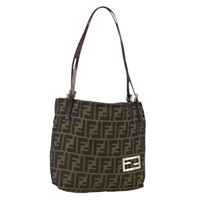 フェンディ FENDI トートバッグ ズッカキャンバス ブラック ブラウン レディース BAZ648A