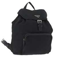 プラダ PRADA バックパック ナイロン ブラック シルバー レディース 174090A