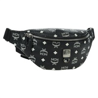 エム・シー・エム MCM ボディバッグ ヴィセトス ロゴグラム レザー ブラック シルバー レディース mr2198V