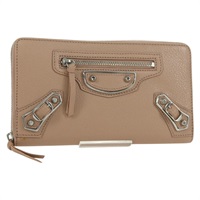 バレンシアガ BALENCIAGA コンチネンタル 長財布 レザー ピンク シルバー 390187 レディース SW2300M