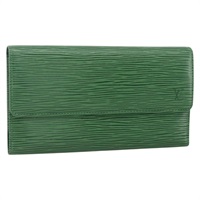 ルイ・ヴィトン LOUIS VUITTON ポルトトレゾールインターナショナル 長財布 エピ グリーン M63384 レディース ARZ925A