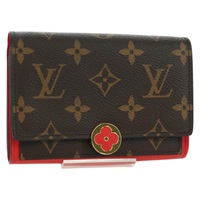 ルイ・ヴィトン LOUIS VUITTON ポルトフォイユフロールコンパクト 財布 モノグラム レッド M64587 レディース am11190M
