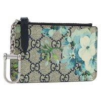 グッチ GUCCI カードケース GGブルームス PVC ベージュ シルバー レディース BAZ267A