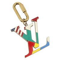 ルイ・ヴィトン LOUIS VUITTON ビジューサック LVフラグ キーホルダー メタル ゴールドトーン MP2484 レディース BAZ874A