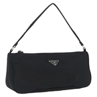 プラダ PRADA アクセサリーポーチ ナイロン ブラック シルバー レディース ARZ773A