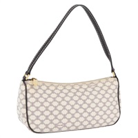 セリーヌ CELINE アクセサリーポーチ マカダムキャンバス PVCレザー ホワイト ゴールド レディース ep13877A