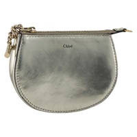 クロエ Chloe ポーチ レザー シルバー ゴールド レディース 174214A
