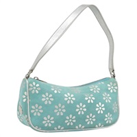 セリーヌ CELINE アクセサリーポーチ スエード ライトブルー シルバー レディース BAZ625A