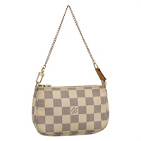 ルイ・ヴィトン LOUIS VUITTON ミニポシェットアクセソワール アクセサリーポーチ ダミエ アズール N63005 レディース BAZ726A