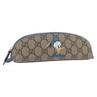 グッチ GUCCI ペンケース GUCCI×Disney GGスプリーム ドナルド PVC ベージュ ゴールド 662129 レディース 167168SM