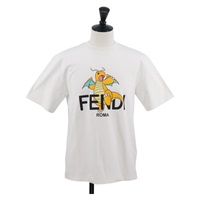 フェンディ FENDI 半袖Ｔシャツ FENDI x FRGMT x POKMON Tシャツ カイリュー コットン S ホワイト レディース 167160SM