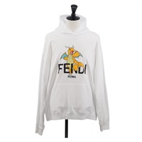 フェンディ FENDI 長袖Ｔシャツ FENDI x FRGMT x POKMON パーカー カイリュー コットン ホワイト レディース 167191SM