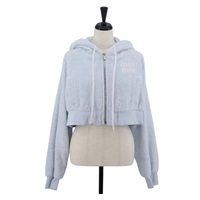ミュウ ミュウ Miu Miu 上着 フーディ コットン ライトブルー レディース AMZ551SM