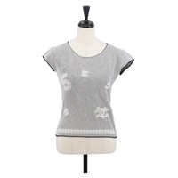 シャネル CHANEL シャツ ココマーク　カットソー コットン ブラック ホワイト P23429V13551 レディース BAZ828M