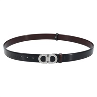 サルヴァトーレフェラガモ Salvatore Ferragamo ベルト ガンチーニ レザー 130cm ブラック シルバー レディース BA11827A