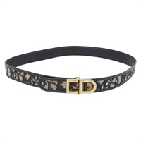クリスチャンディオール Christian Dior ベルト トロッターキャンバス 86cm ネイビー ゴールド レディース YKZ433A