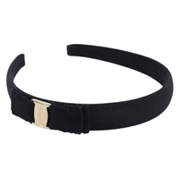 サルヴァトーレフェラガモ Salvatore Ferragamo カチューシャ キャップ ヴェラ カチューシャ キャンバス ブラック レディース BA11823A