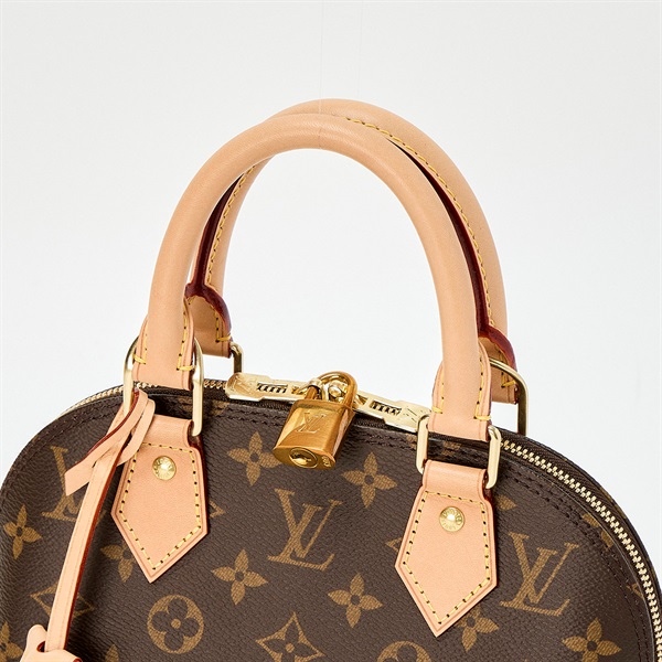 LOUIS VUITTON アルマ モノグラム BB ハンドバッグ M53152  ブラウン レザー PVCの画像3