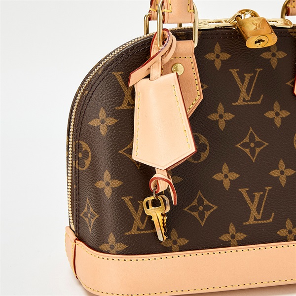 LOUIS VUITTON アルマ モノグラム BB ハンドバッグ M53152  ブラウン レザー PVCの画像5