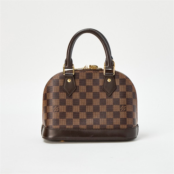 LOUIS VUITTON アルマ ダミエ BB ハンドバッグ N41221  ブラウン レザー PVCの画像2