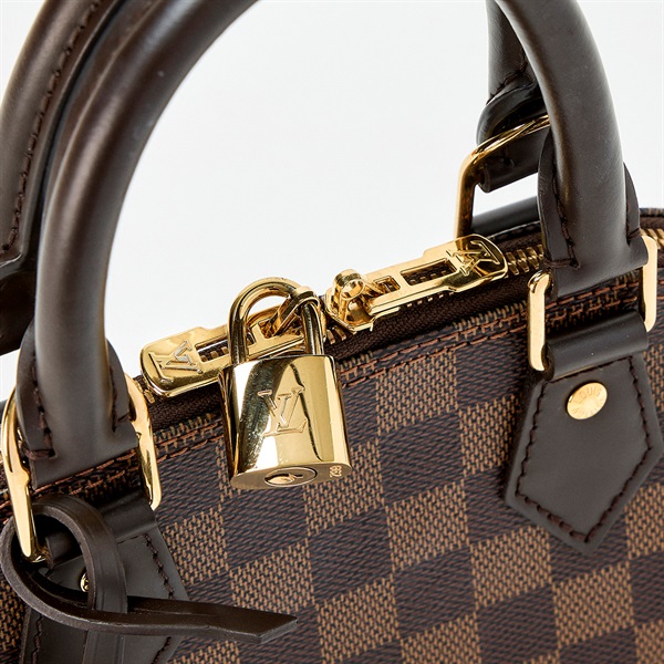 LOUIS VUITTON アルマ ダミエ BB ハンドバッグ N41221  ブラウン レザー PVCの画像4